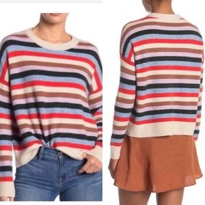 Madewell Women’s Striped James Pullover Wool blend  Sweater